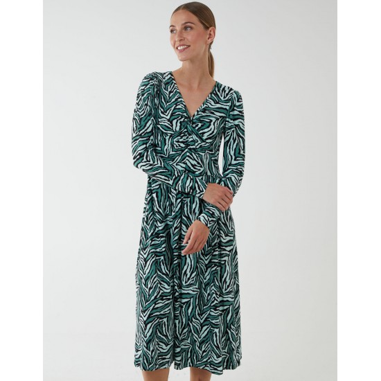 Twist Front Midi Dress