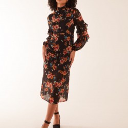 Midi Dress With Sleeve Details