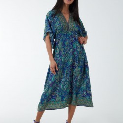 Kimono Sleeve Midi Dress