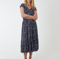 Button Through Midi Dress