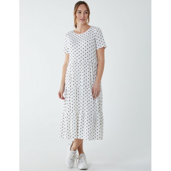 Tiered Smock Midi Dress