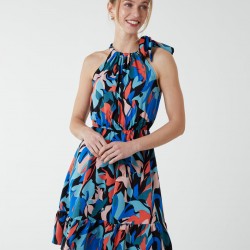 Tie Neck Halter Dress