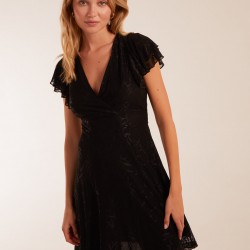 Double Frill Wrap Dress