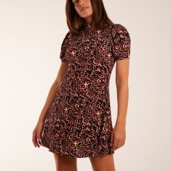 Floral Animal Smock Mini Dress