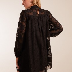 Jacquard Bow Smock Dress