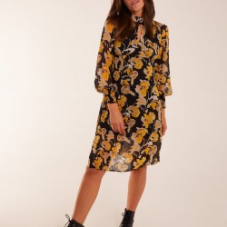 Keyhole High Neck Dress