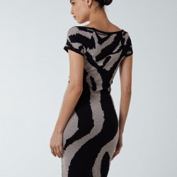 Heart Neckline Animal Dress