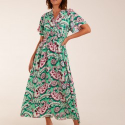 Oversized Paisley A Line Maxi Dress