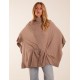 Roll Neck Drawstring Poncho