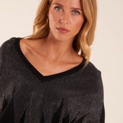 V Neck Diamante Jumper