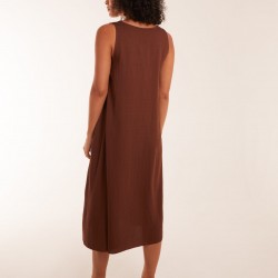 Linen A Line Midi Dress