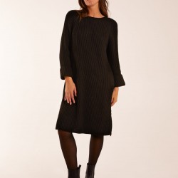 Knitted Ribbed Jumper Dress