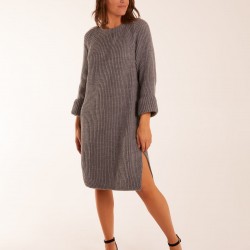 Knitted Ribbed Jumper Dress