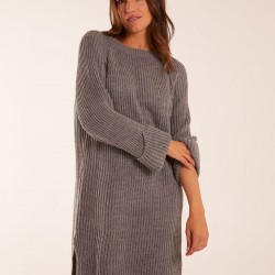 Knitted Ribbed Jumper Dress