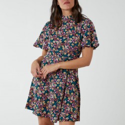 Floral Print Angel Sleeve Dress