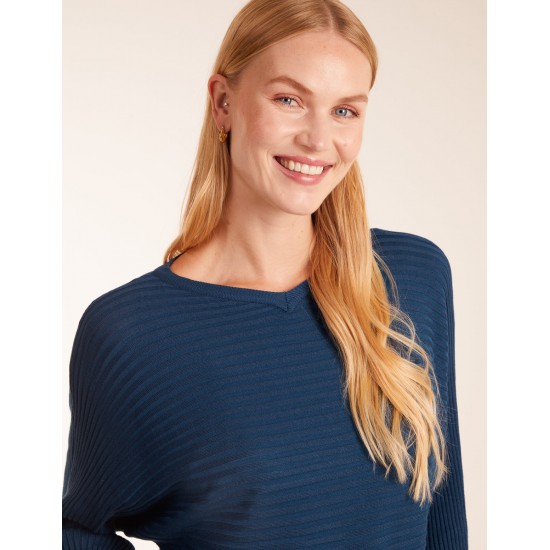 Ribbed Batwing Jumper