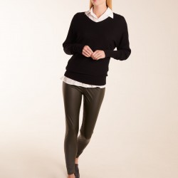 V Neck Ribbed Jumper