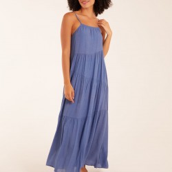 Drawstring Tier Maxi Dress