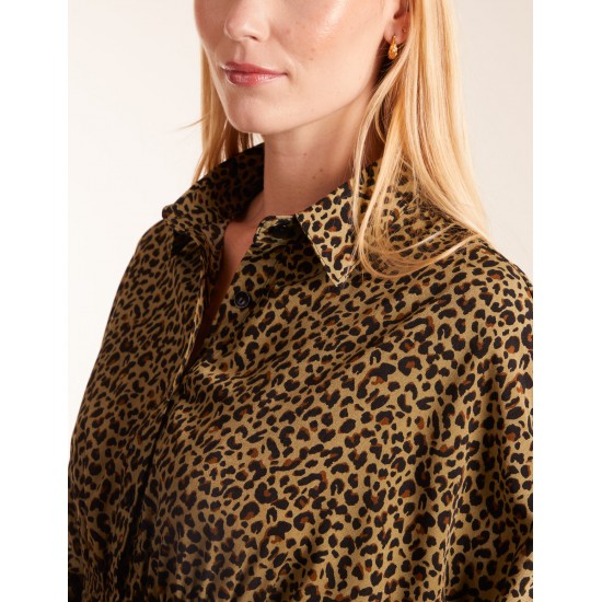 Leopard Shirt Dress