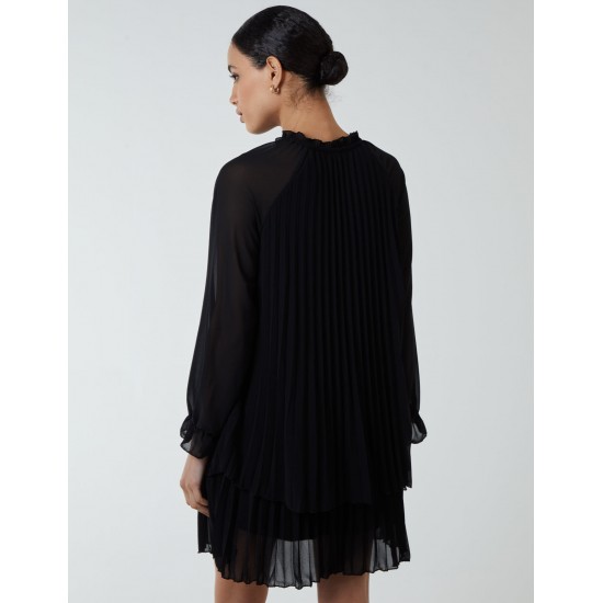 Double Pleated Key Frill Dress