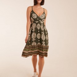 Crossover Aztec Border Dress