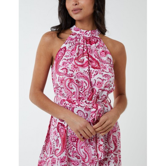 Halter Neck Midi Dress